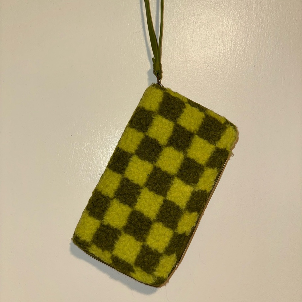 Green and Yellow Checkered Wallet